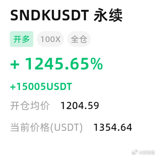 sndk（闪迪）1200附近一路到1350附近吃到150碘的空间了，可以减负部分