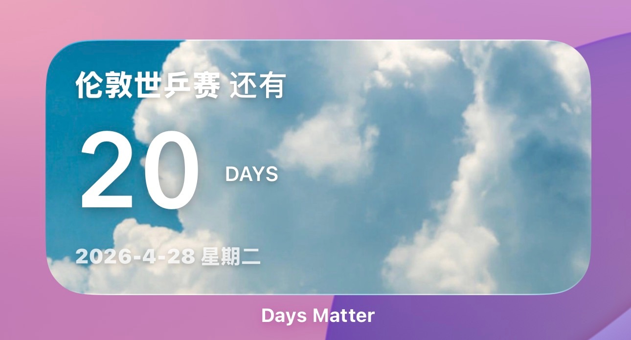 早上好 今天距离伦敦世乒赛开幕还有20天今天也是报名的最后一天让我们期待男乒第五