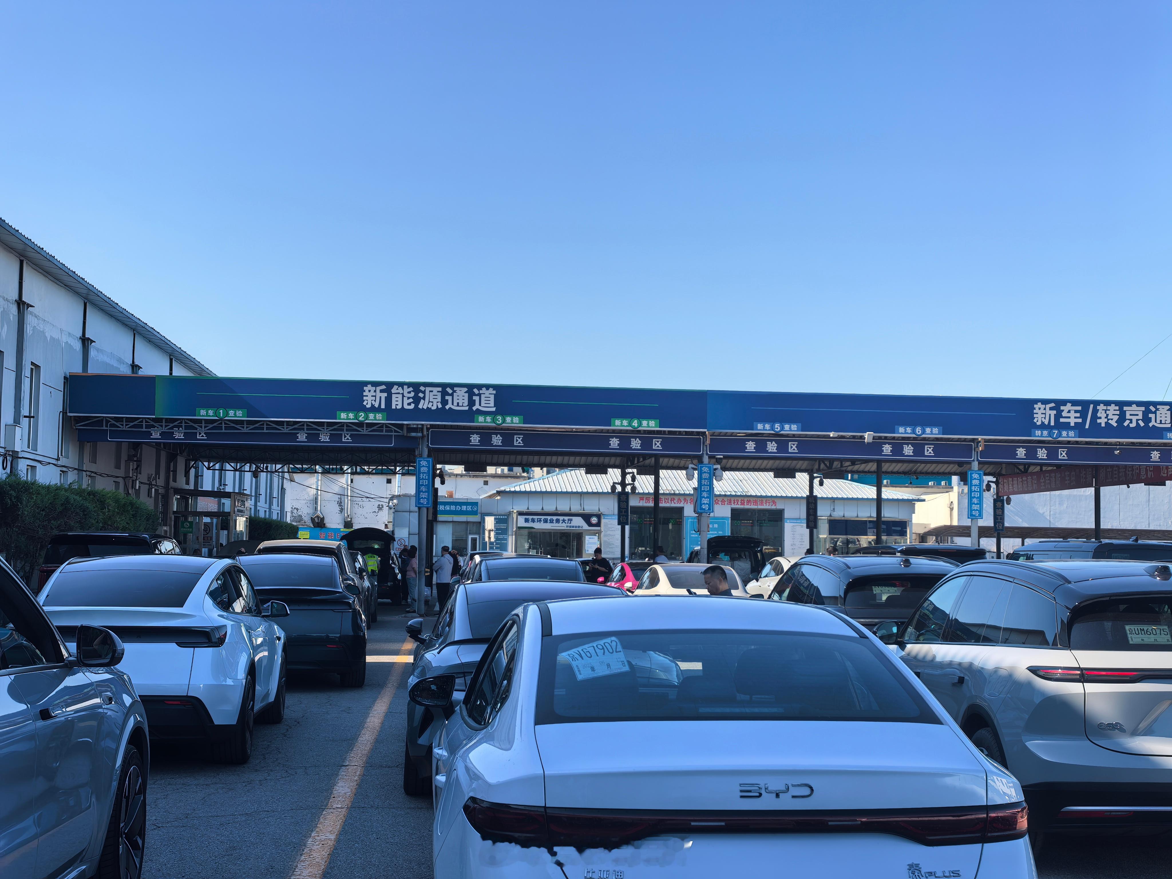 今儿来上牌，看看新能源通道这大家都买的什么电车，你猜猜谁家车多全民拍车新能源汽车