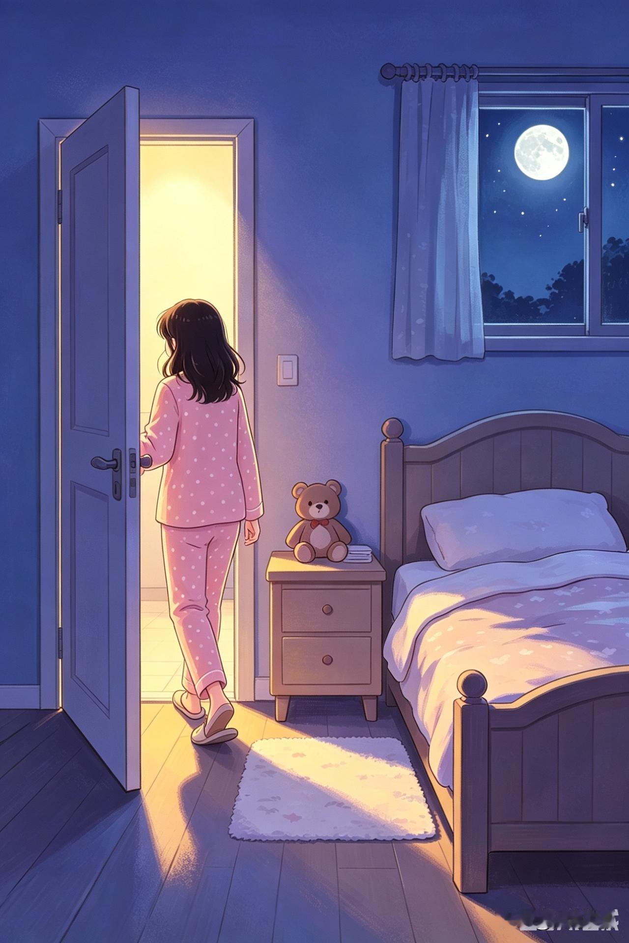 昨天夜里2：30真是把我吓死了，门居然没关。

孩子最近有点咳嗽，昨晚有一阵咳起