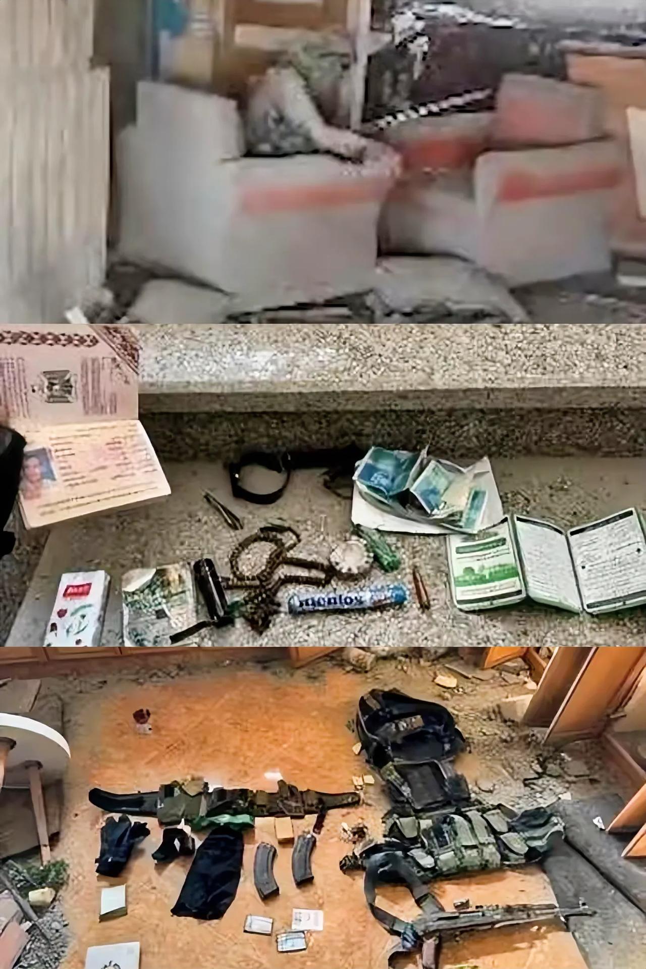 哈马斯领导人辛瓦尔被打死，以军发现辛瓦尔的随身物品有枪支手榴弹、少量现金、几本证