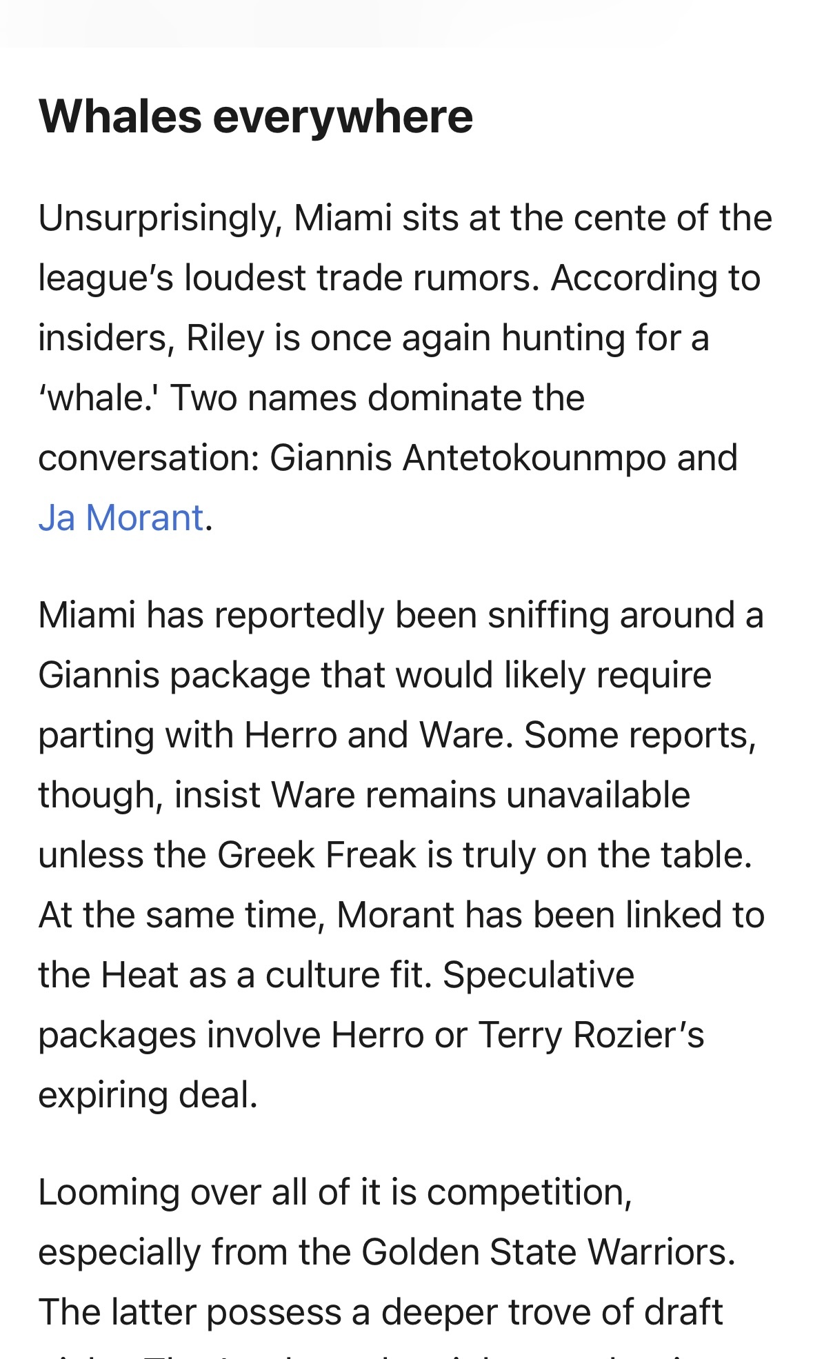 ClutchPoints副主编 NBA记者Enzo Flojo：热火正处于联盟最