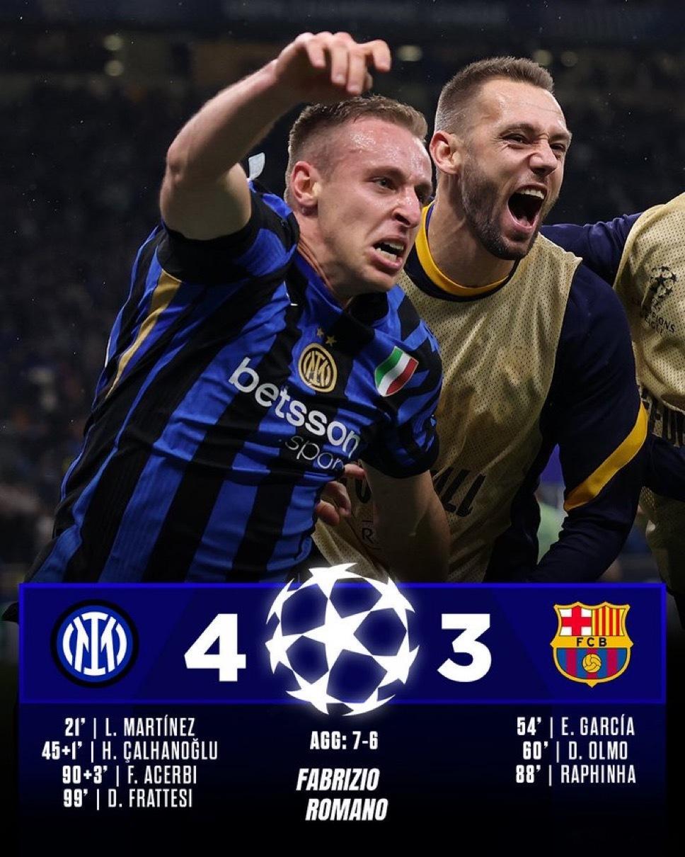 因扎吉：我认为国际米兰对阵巴塞罗那的比赛将永远铭刻在我的记忆中国际米兰亚特兰大0