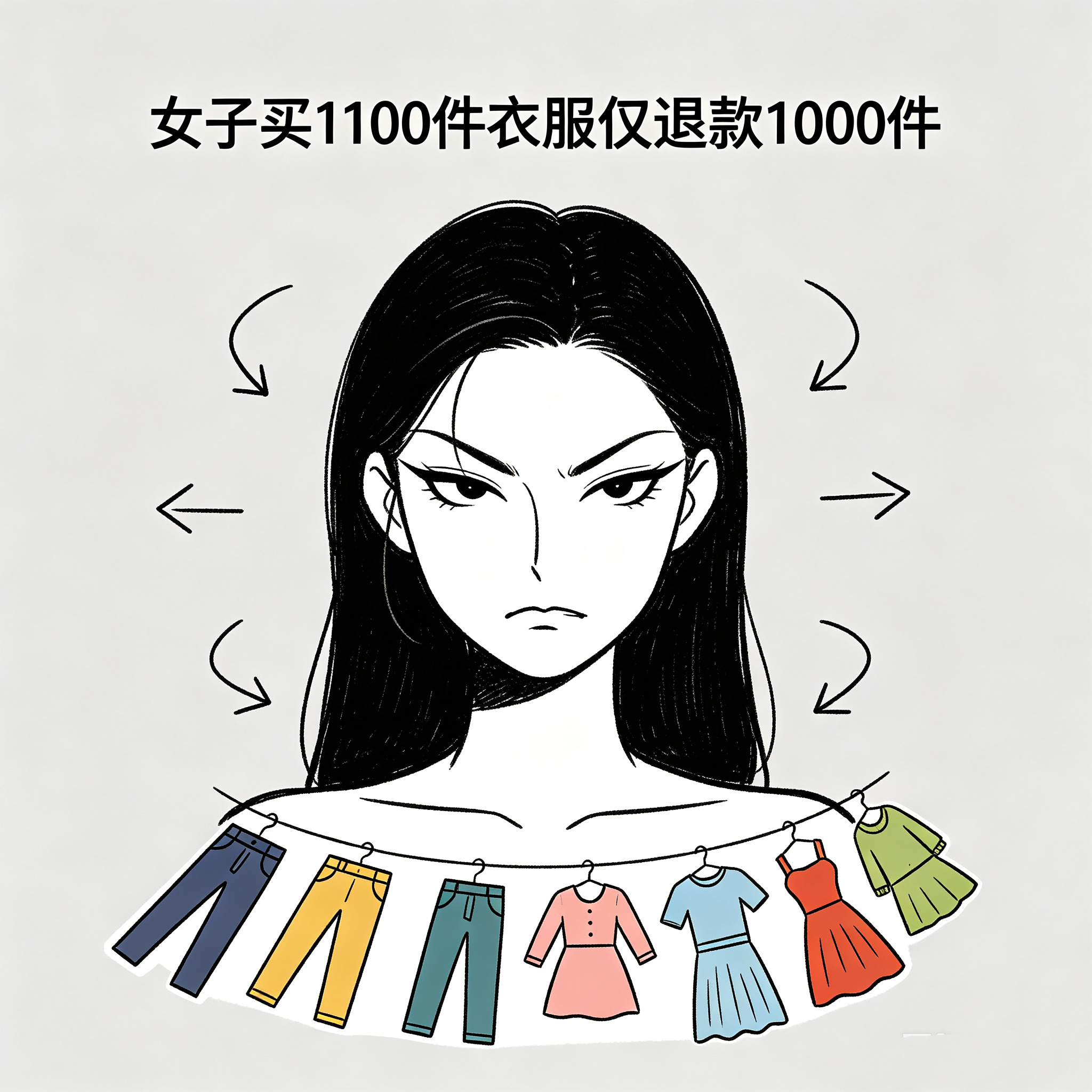 救一个人，要先救他的思维；教一个人，要教他改变心态。 女子买1100件衣服仅退款