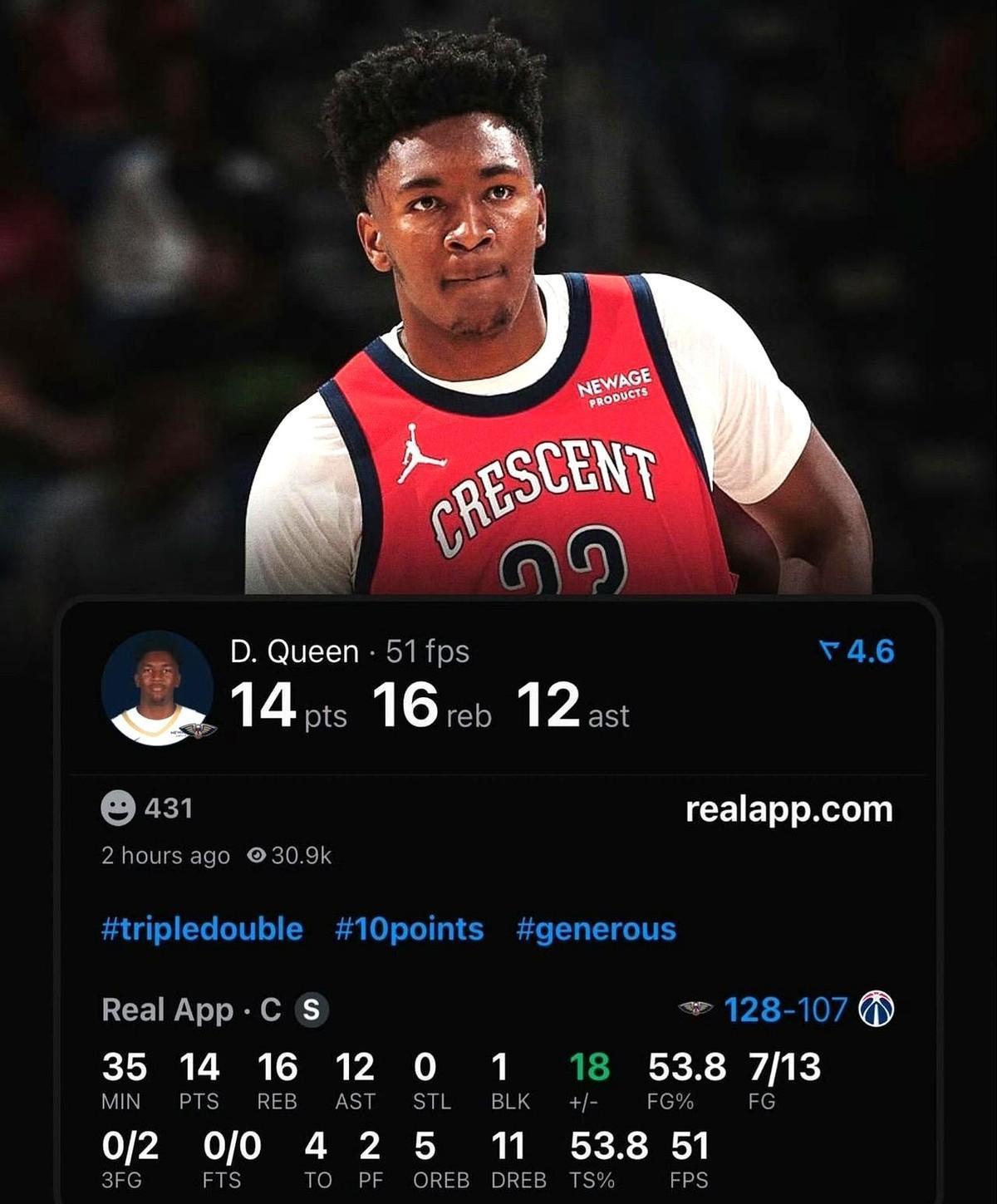 你发现没？昨晚跟球友唠嗑时，看到一条数据把我吓了一跳：一个新秀居然砍了14分16