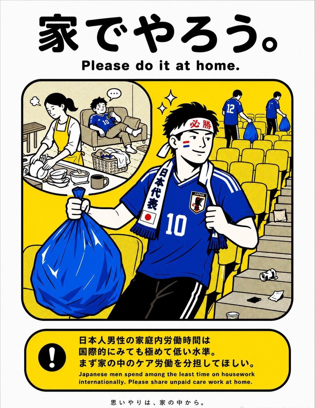西班牙埃菲社：日本球迷赛后清理垃圾更像是一场“表演”。

争议核心是一张在X上浏