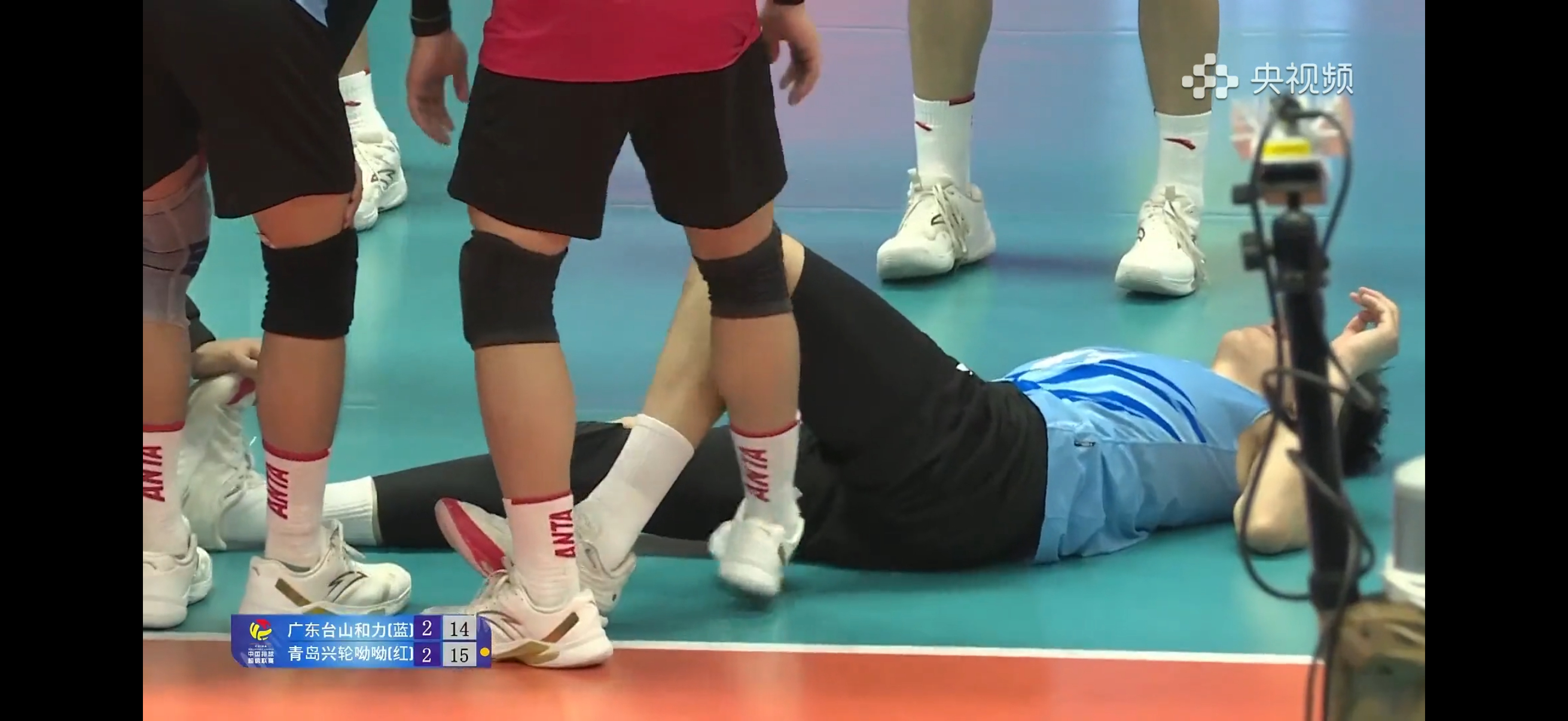 付侯文应该是抽筋了！广东队拼到五局，关键分四号位没人了2025-2026中国男排