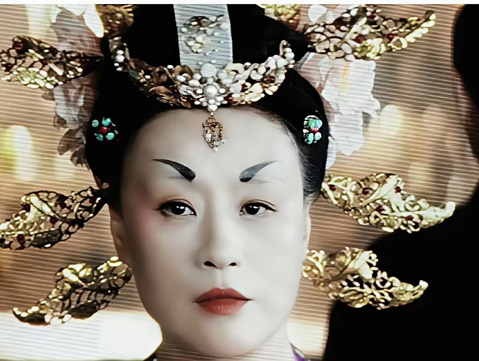 呵呵，我天，乌君梅演的武则天，这眉毛够奇葩够惊鸿的。我不相信武则天的眉毛长这样的
