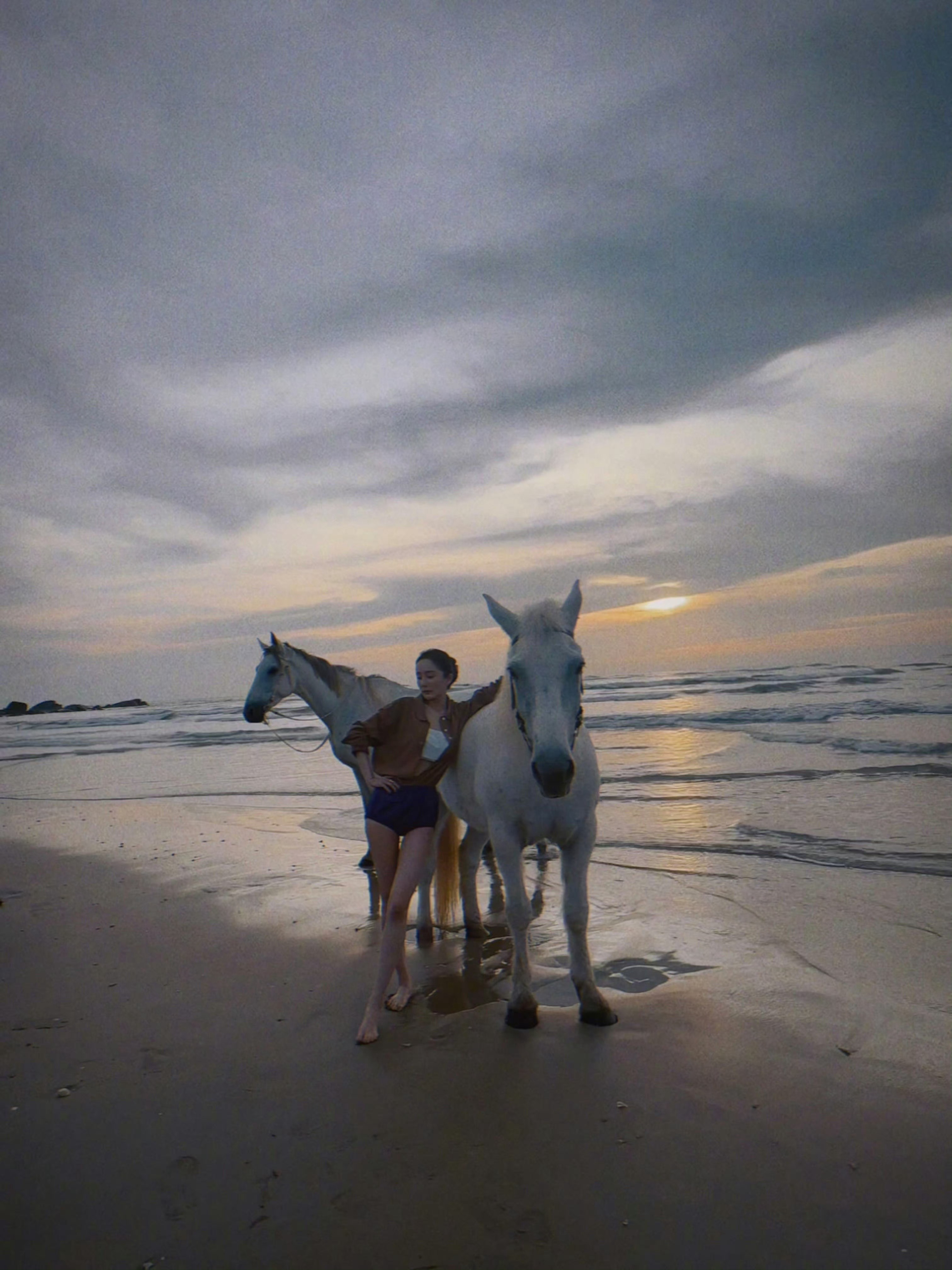 杨幂的腿比马还长杨幂 幂马锁此图惊呆我 杨幂腿比马长！！！地表最强166.5 