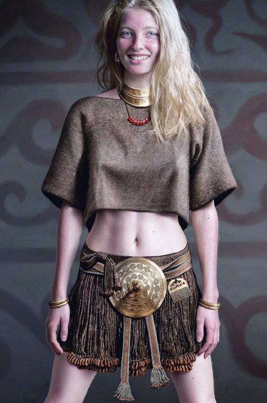 丹麦一具青铜时代（约公元前1370年）年轻女性的遗骸。她被称为“埃格韦德少女”。