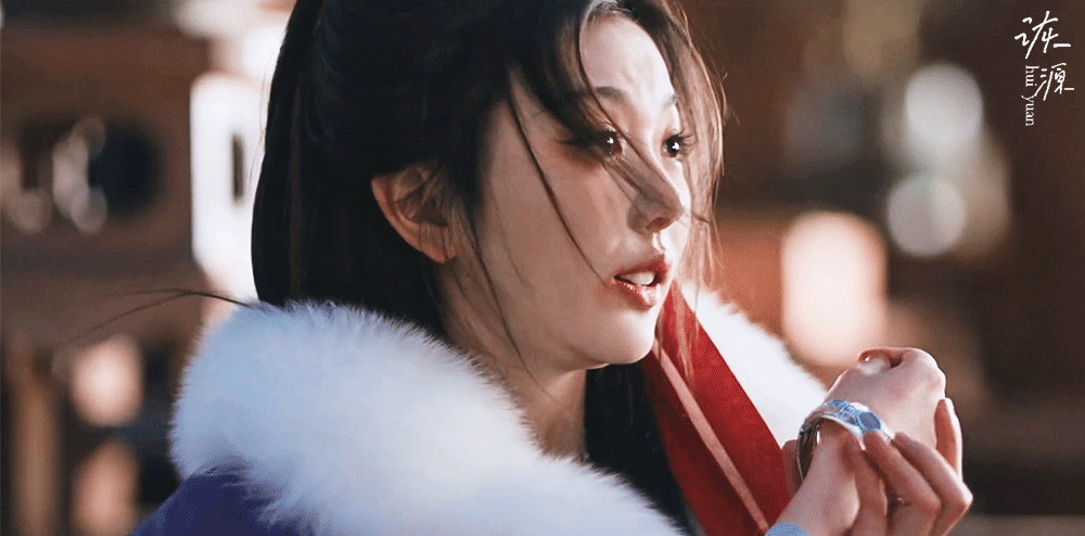 孔雪儿 《逐玉》俞浅浅 / 动图▷EP19-02 紫斗篷-墙纸爱“好看吗……”浅