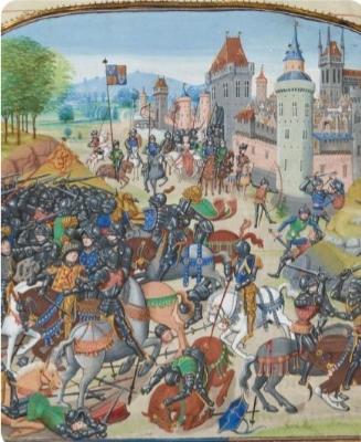 内维尔十字之战
1346年的内维尔十字之战，是英格兰与苏格兰之间一场令人震惊的中