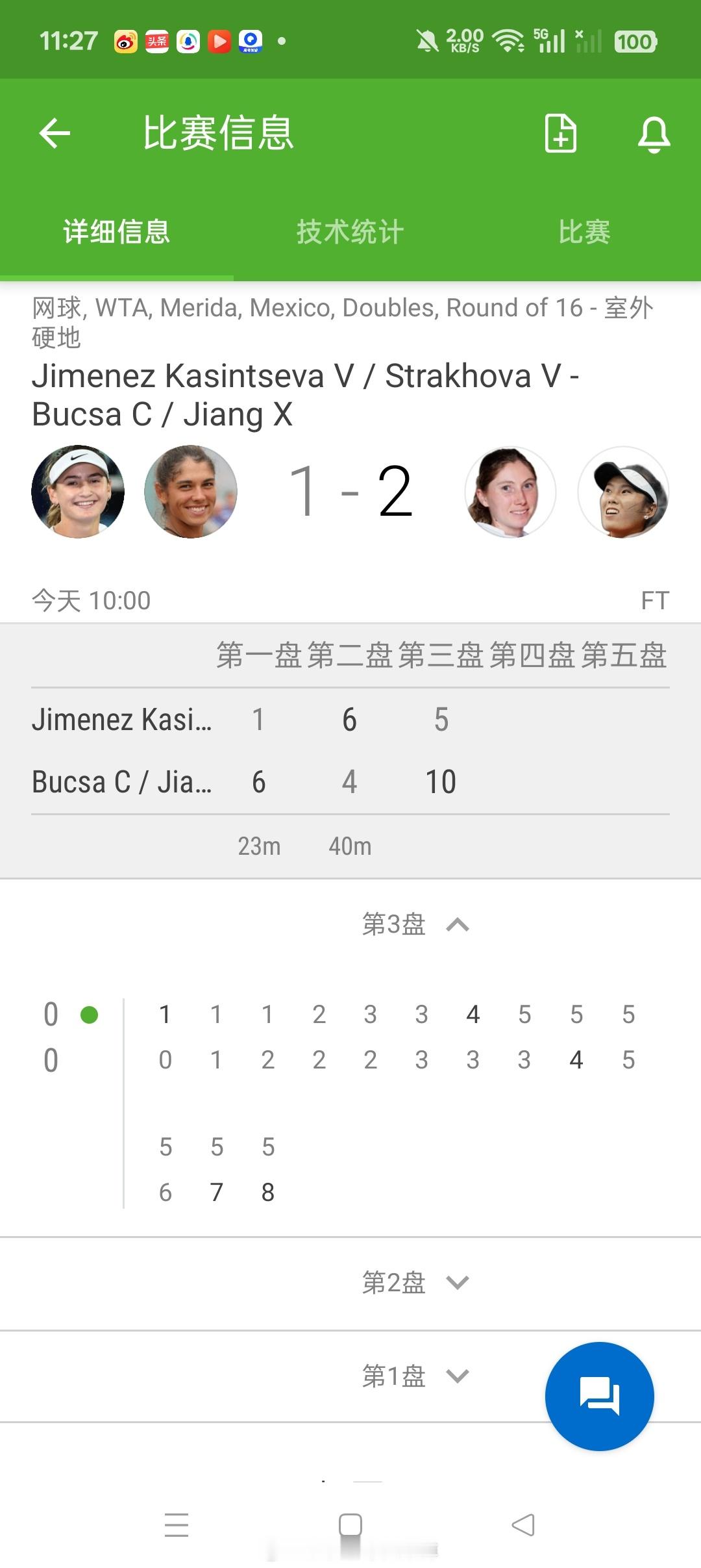 小花小草资讯【🇲🇽梅里达WTA500】女双首轮2号种子🇨🇳蒋欣玗/🇪?