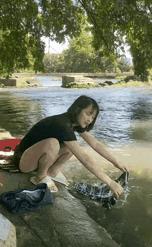 现在还有能在河边洗衣服的地方吗？