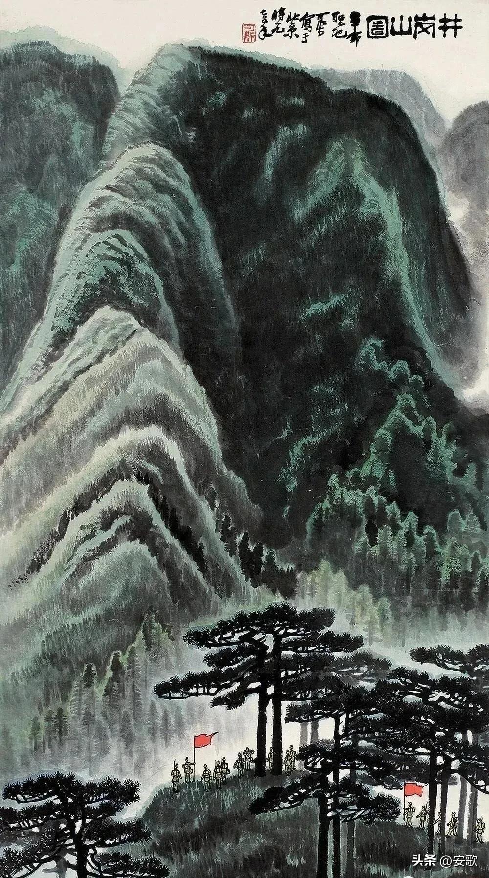 上联:莫言高梁红似火
下联:可染群山青如黛
横批:艺苑同辉