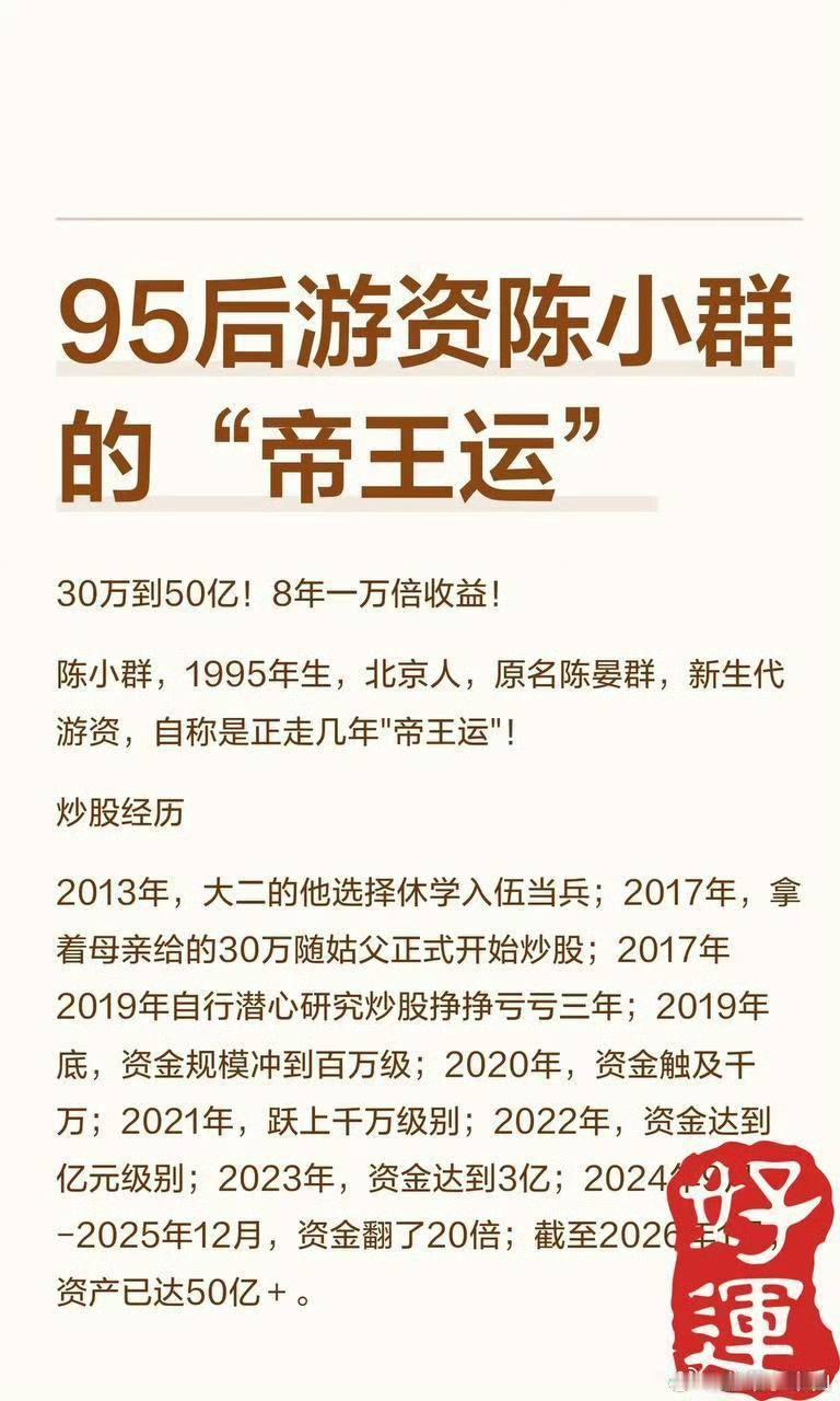 陈小群总大跌的行情又是大赚，你们懂群总的交易原则吗？要坚定原则！ ​​​