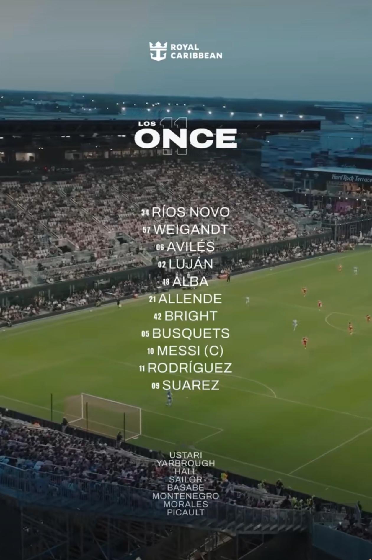 【梅西领衔今日首发阵容】🕢07:30🔥迈阿密国际第33轮（补赛）⚽迈阿密国际