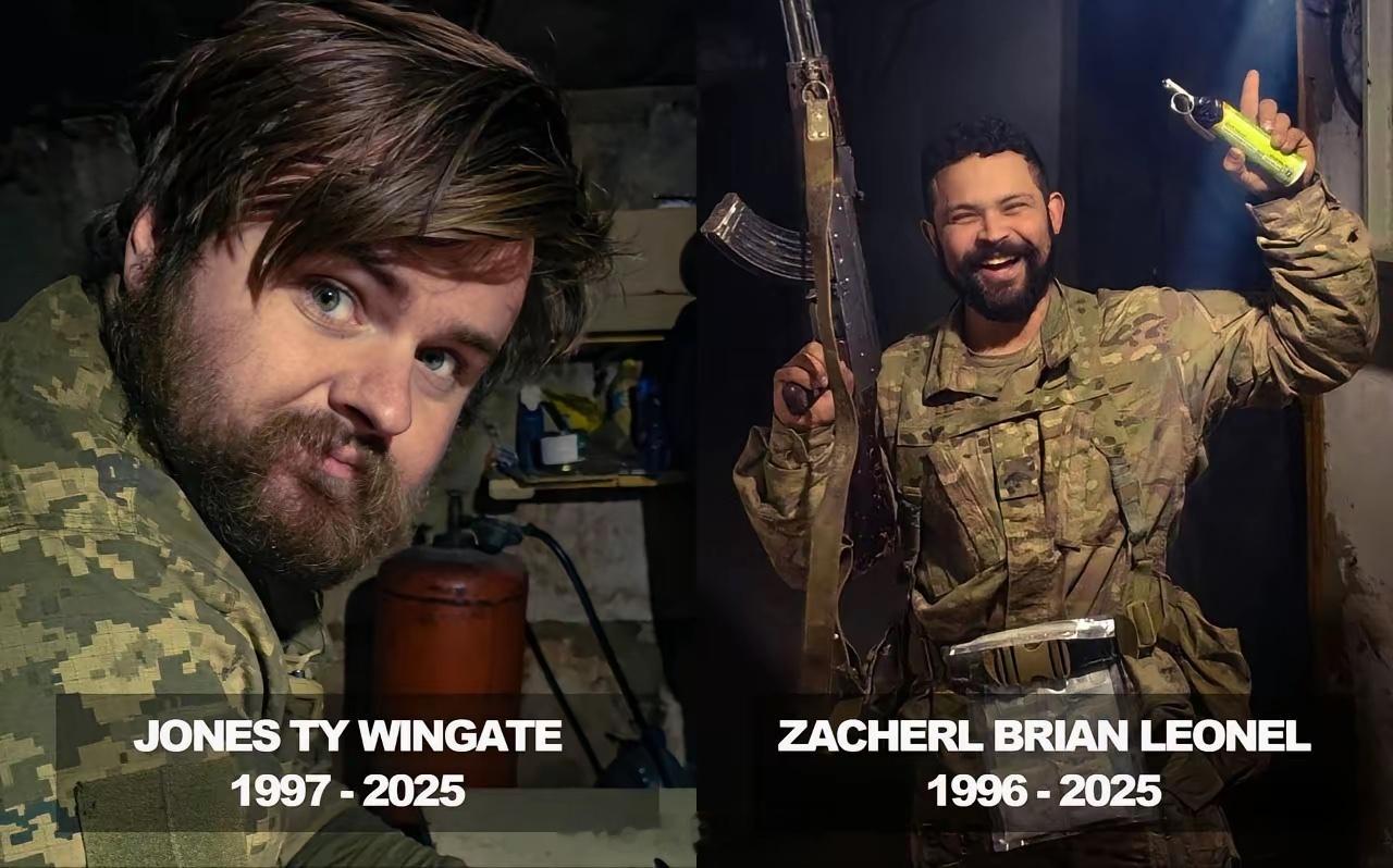 美国志愿者泰·温盖特·琼斯和布莱恩·扎克尔在乌克兰牺牲。他们隶属于乌克兰军事情报