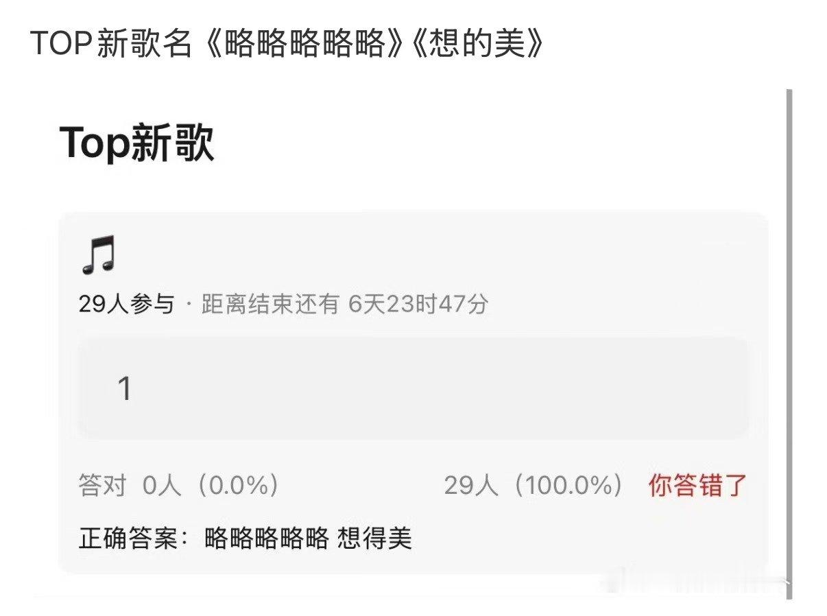 网传top新歌名略略略略略网传TOP新歌名想的美 网传TOP新歌名《略略略略略》