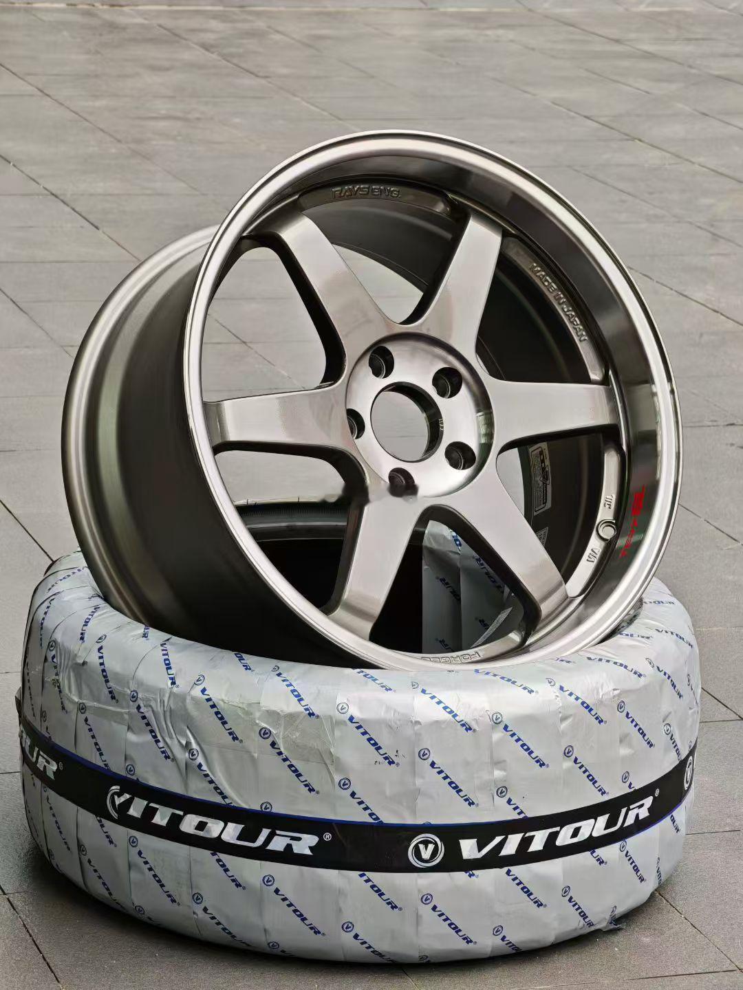 日本进口 正品RAYS TE37SL PG色19寸 8.5J ET35 9.5J