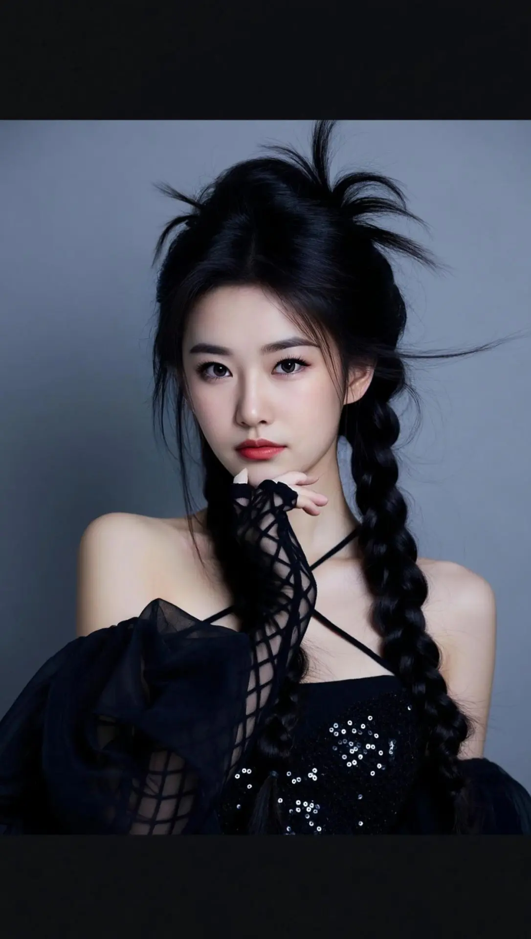 AI黑纱氛围感写真 ai创作