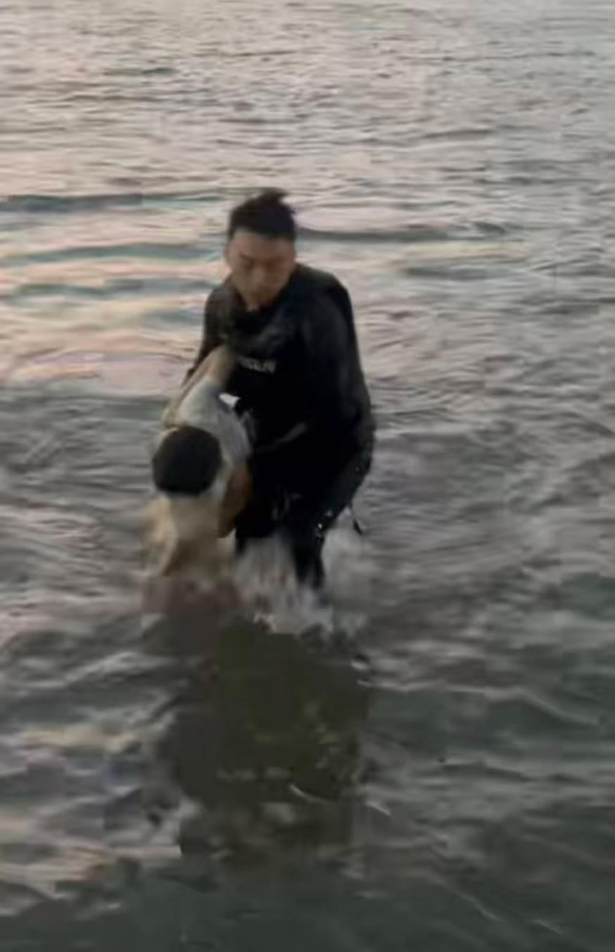 武汉江滩男孩溺水，两陌生人接力救回：一个下水托上岸，一个跪地按压到睁眼，事后刷短