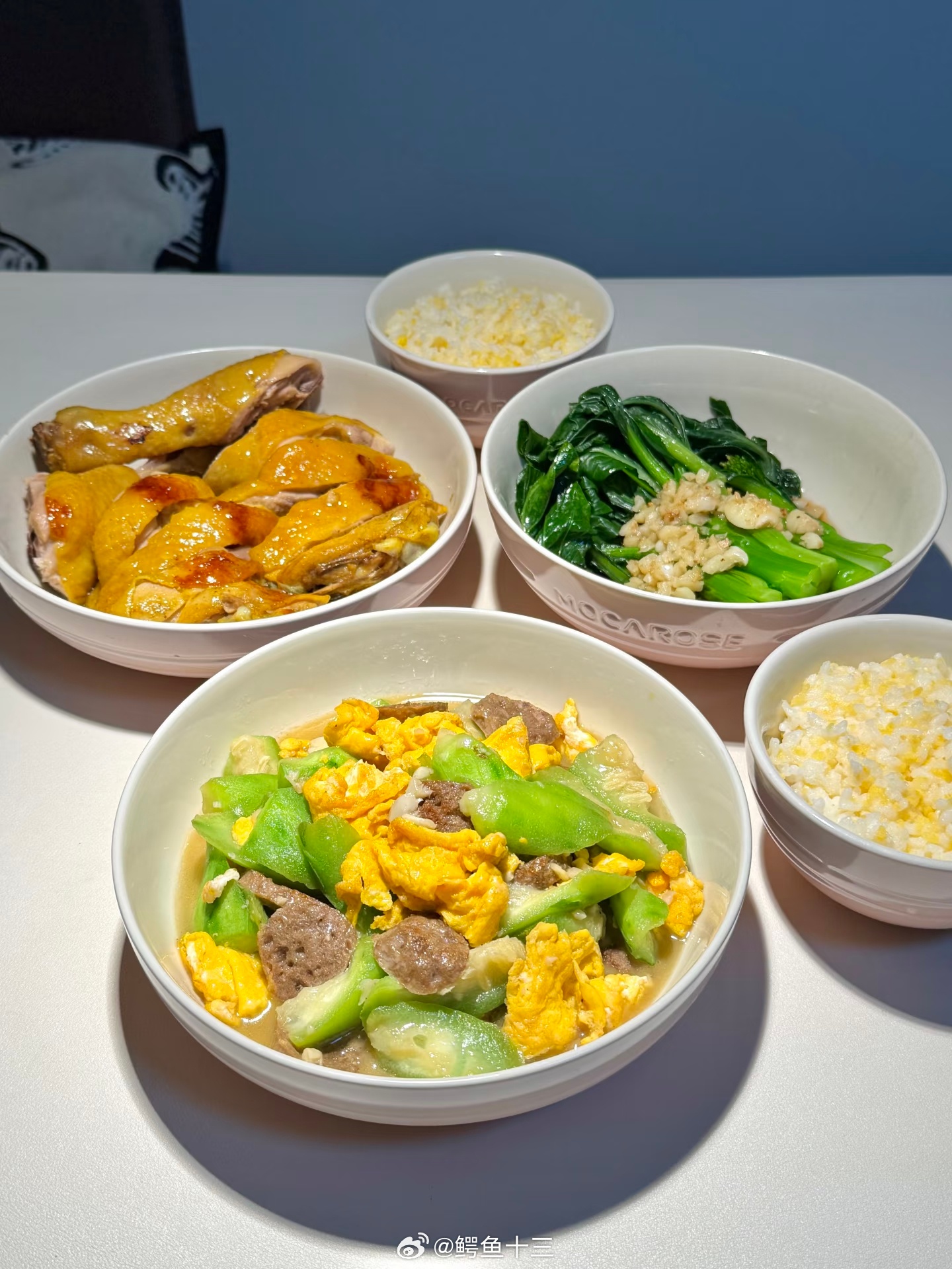 聚焦北京暴雨 早安！！丝瓜牛肉丸炒蛋.盐焗鸡腿.白灼菜心 ​​​