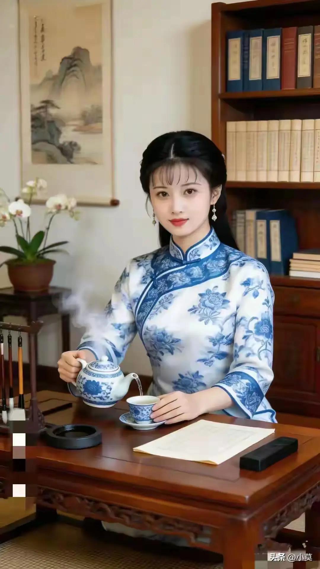 莫笑人家小村姑，
才貌双全懂诗书，
若是不服比来看，
棋逢对手尽开颜。