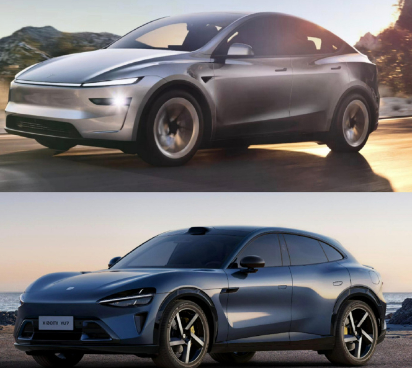 小米YU7和Model Y，感觉YU7颜值更高[doge] 