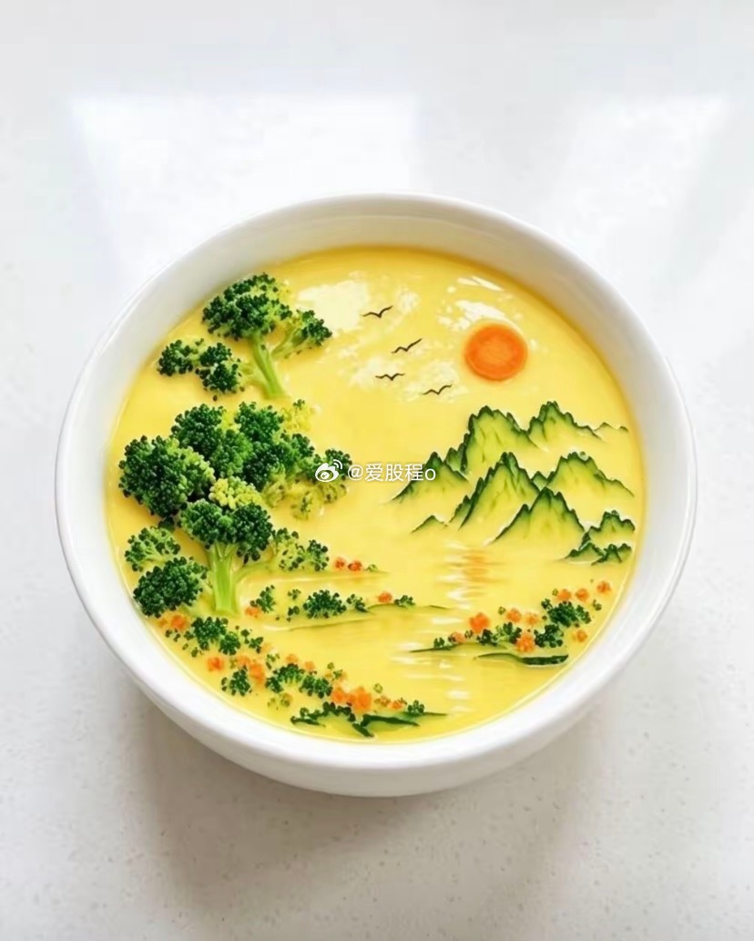 闺蜜说尝尝她的手艺，这是鸡蛋羹还是一幅画？ ​​​