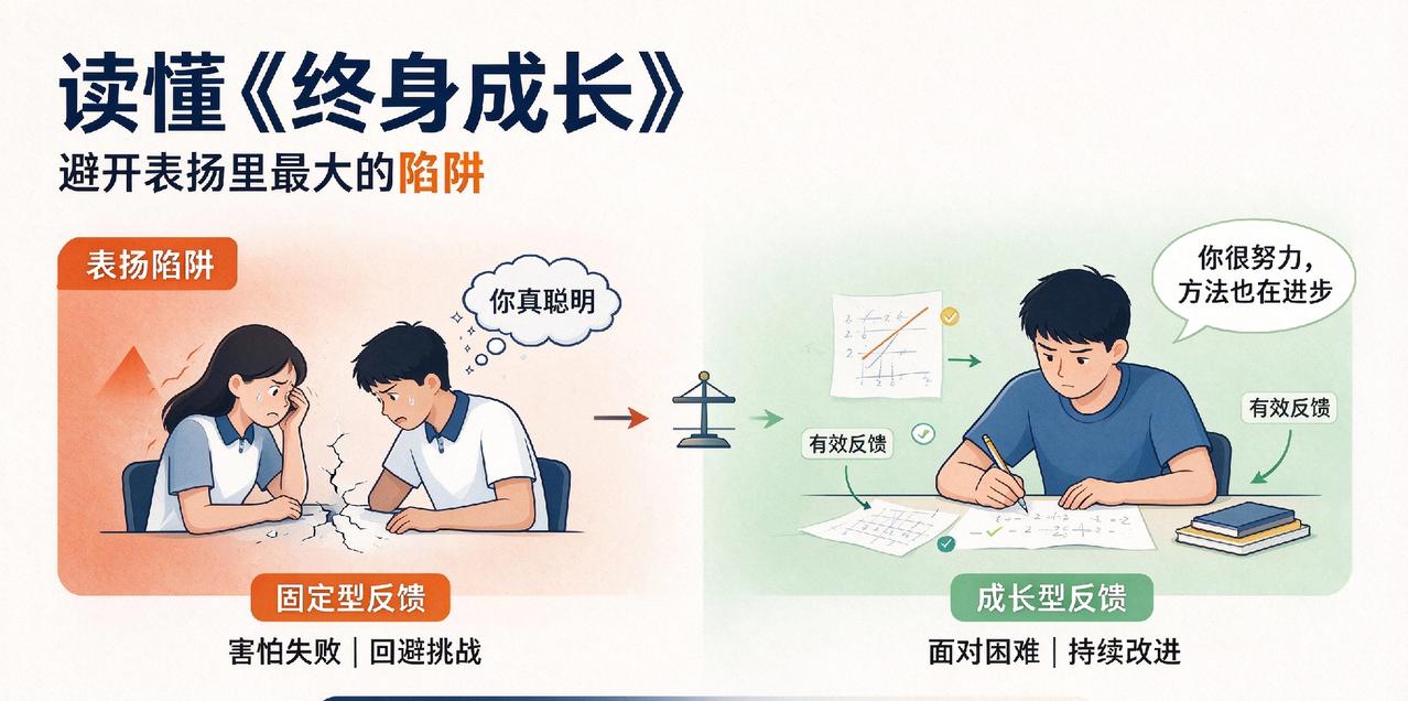 读懂《终身成长》，避开表扬里最大的陷阱

一句 “你真聪明”，正在悄悄种下固定型