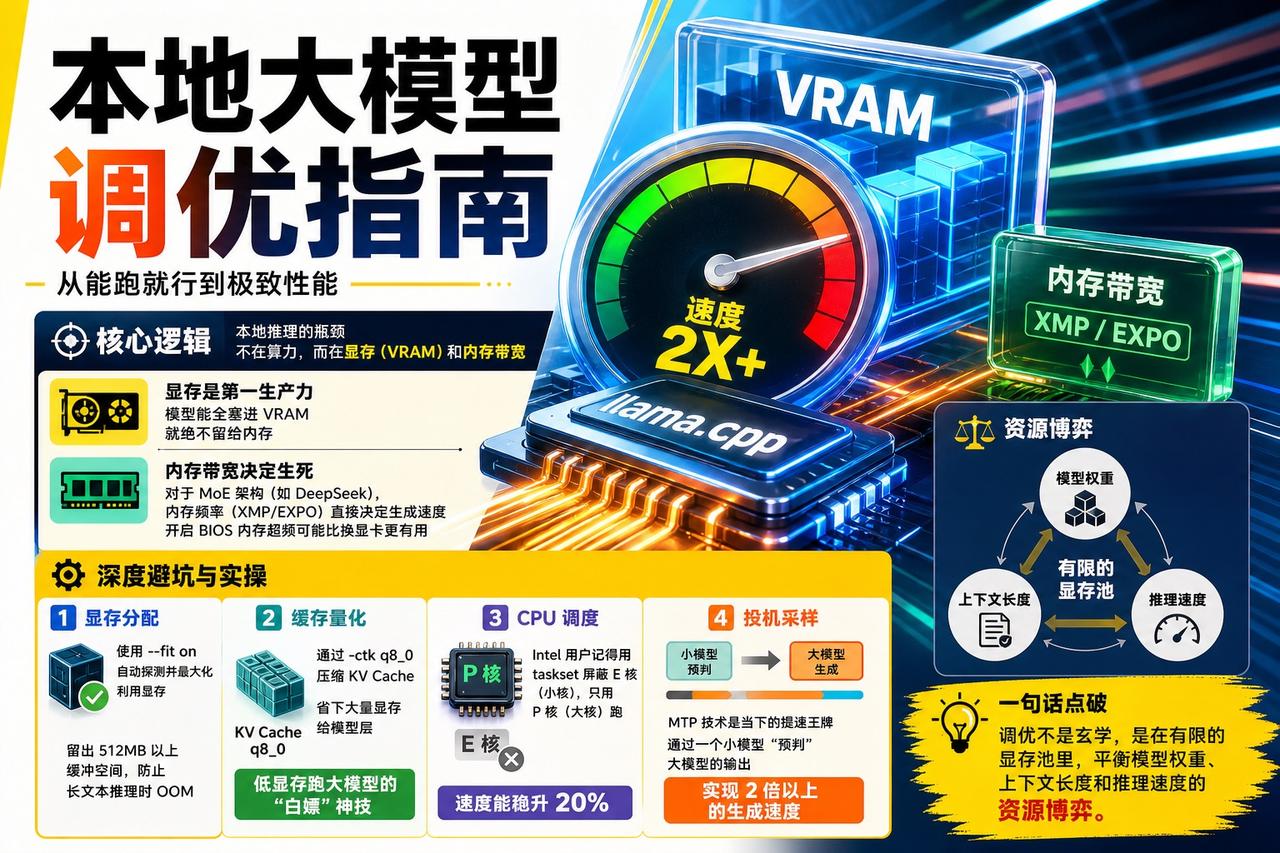 【本地大模型调优指南：从跑通到跑爽的进阶地图】

很多人玩本地大模型（Local