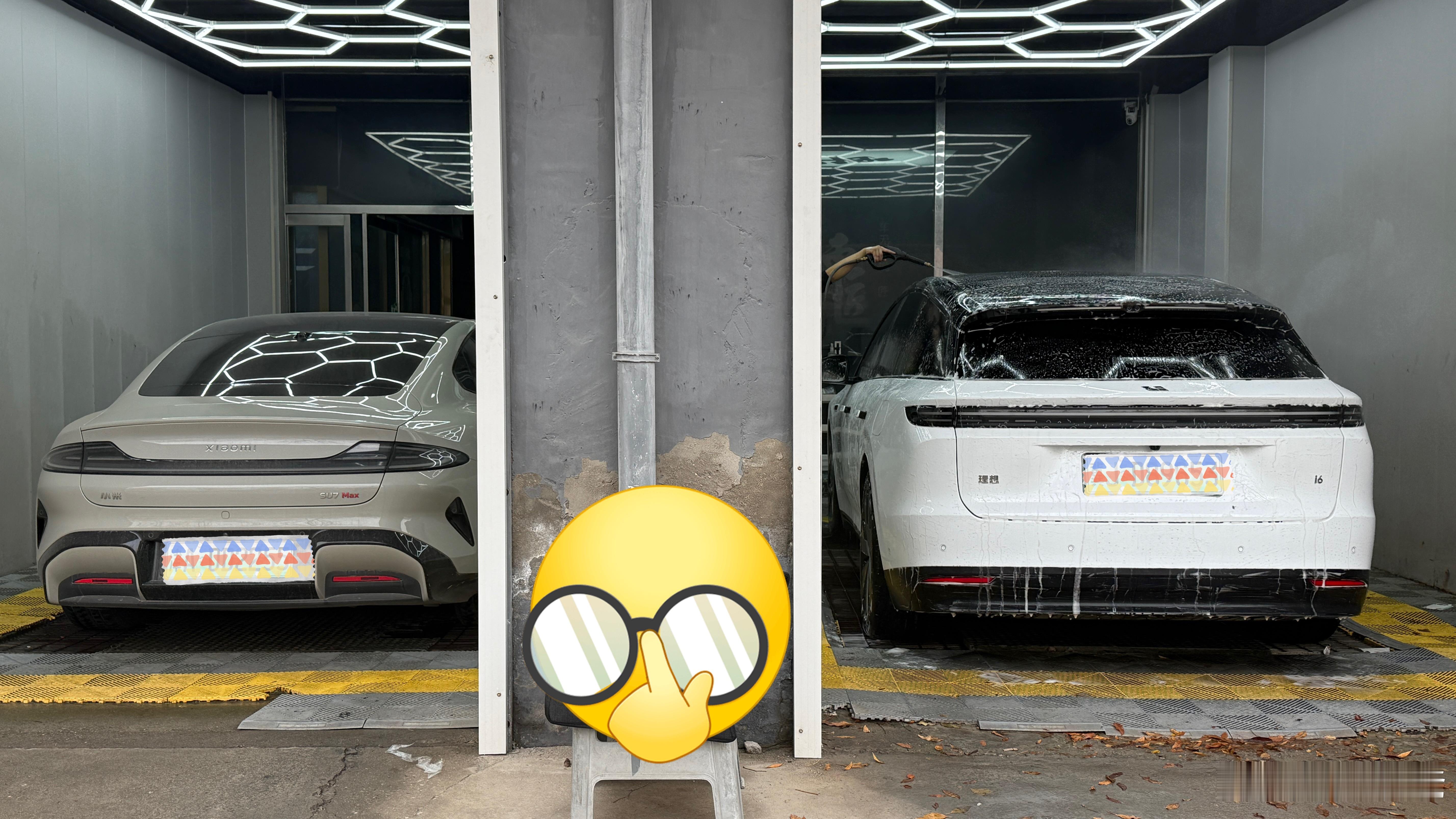 理想i6和小米Su7 从车尾看，我还是更喜欢理想i6