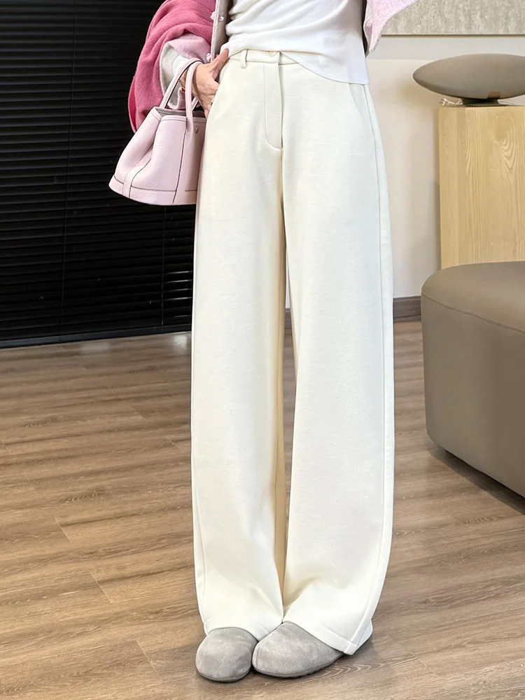 加厚高腰直筒裤，通勤慵懒感拿捏✨