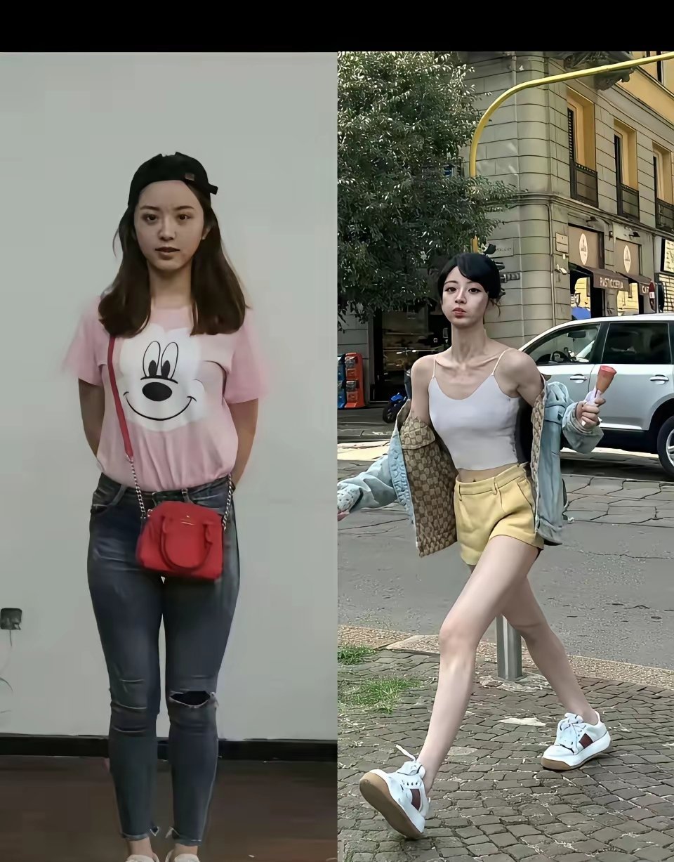 田曦薇出道前后的差别有多大！皮肤、身高、穿着明显感觉不一样，气质立马就拔高了，明