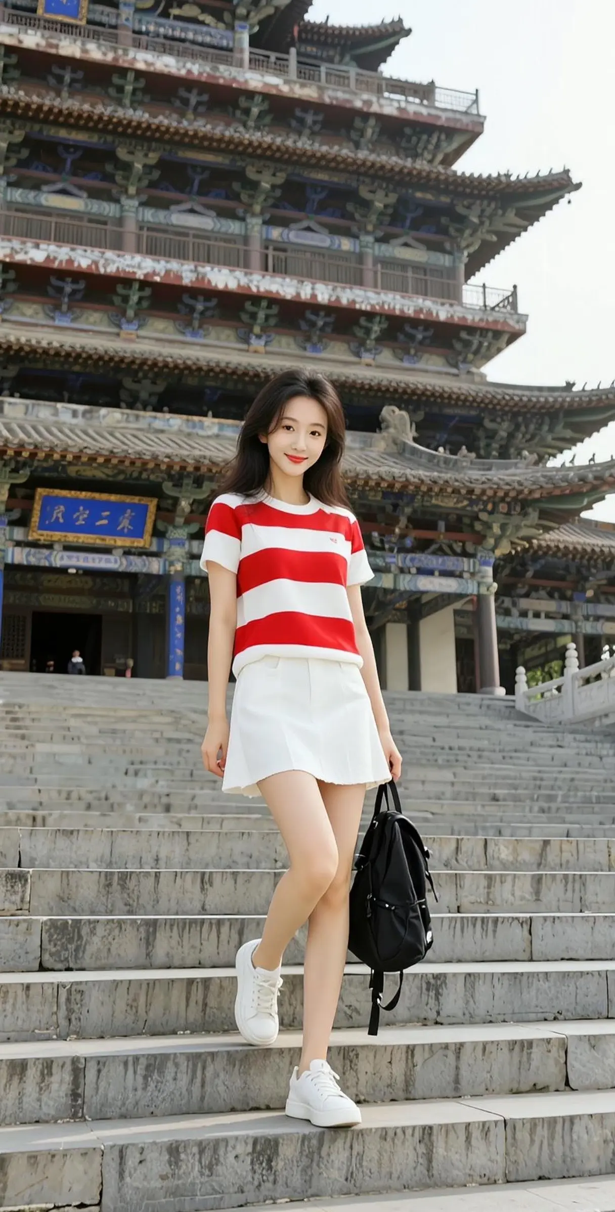 AI城楼前随拍 ai创作