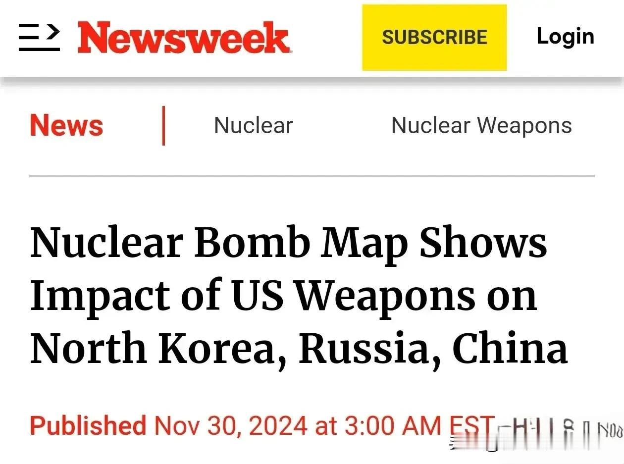 【末日核影：毁灭性打击的虚拟图景】11月末，Newsweek震撼发布了一篇关于核