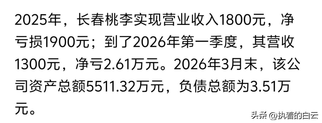 这个作者太不严谨了，什么公司一年营收才 1800元，净亏损1900元；你随随便便