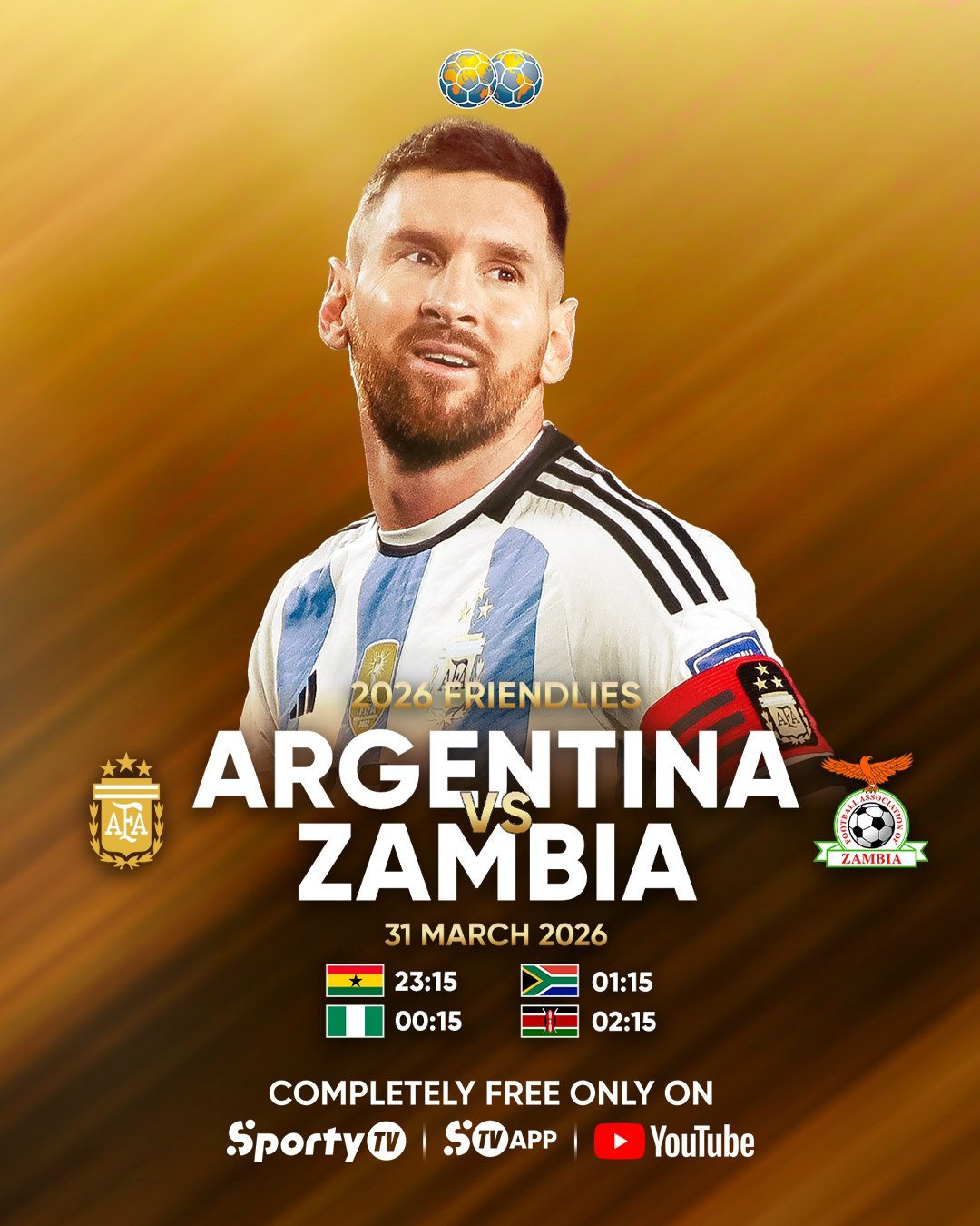 【明日比赛日看梅西】🏆友谊赛⚽️阿根廷vs赞比亚🏟️布宜诺斯艾利斯糖果盒球场