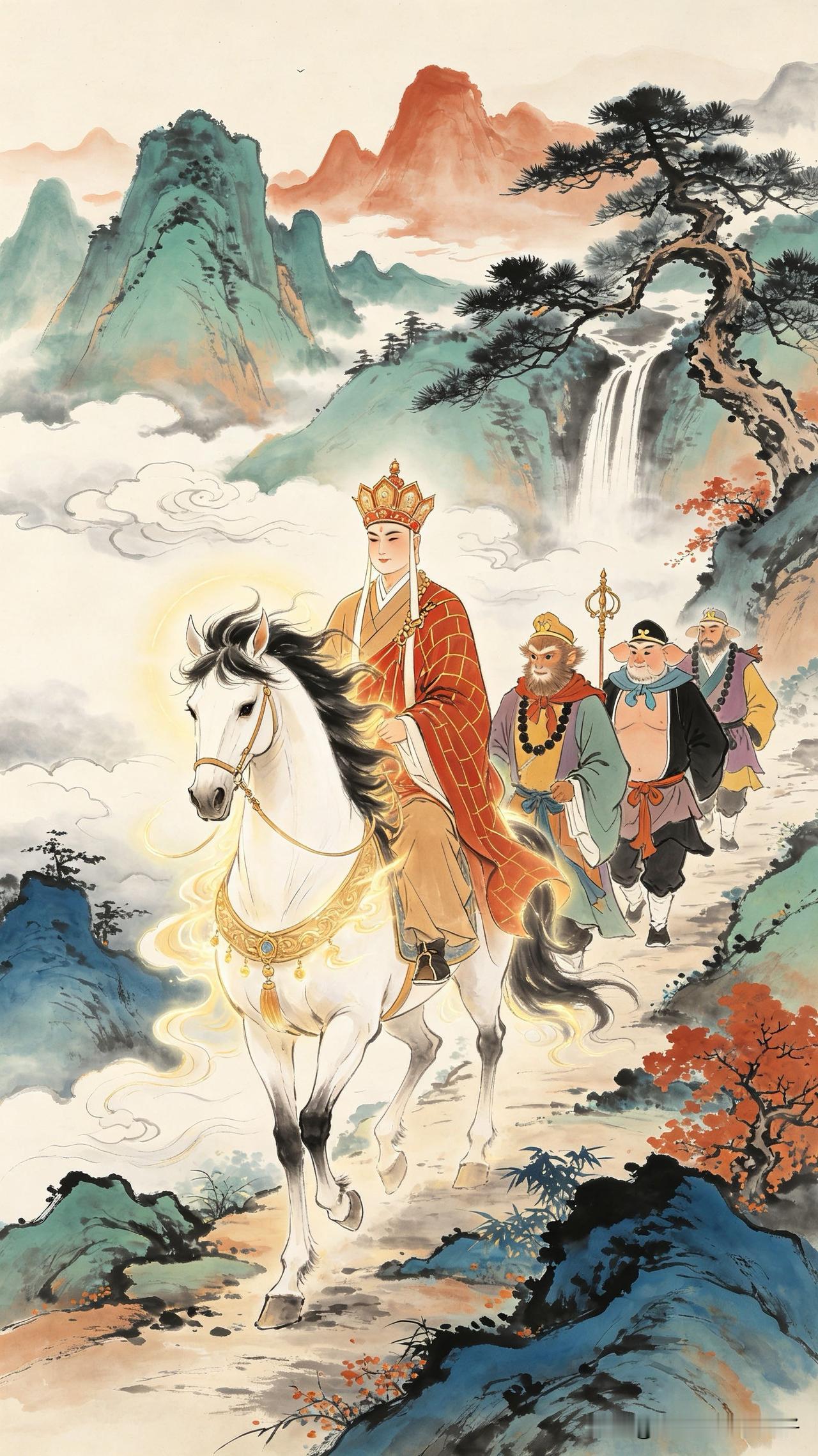 鹰愁涧底隐真身，
纵有明珠不染尘。
但取真经三界净，
         
………