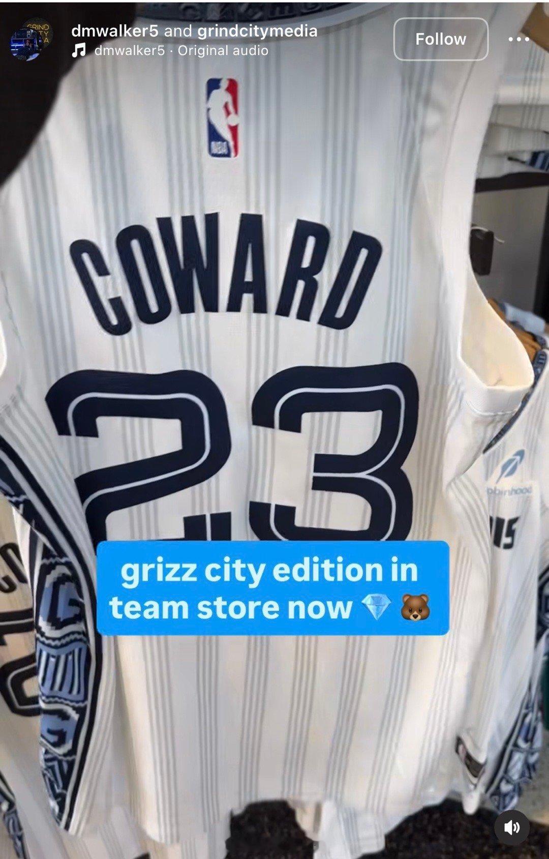 考沃德的城市版球衣已经上架灰熊球迷商店🐻 