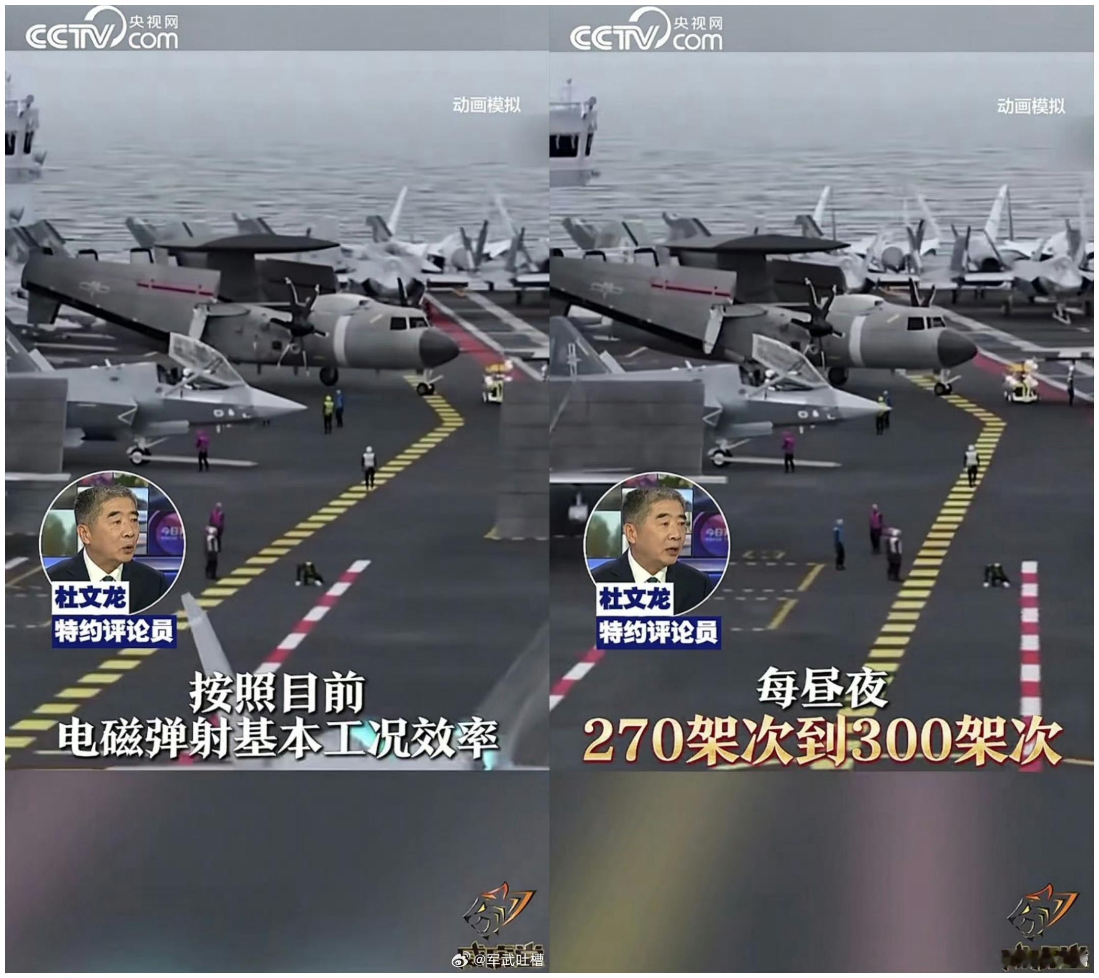那么强悍？央视：“福建舰”一天可弹射300架次舰载机！在央视节目中军事专家杜文龙