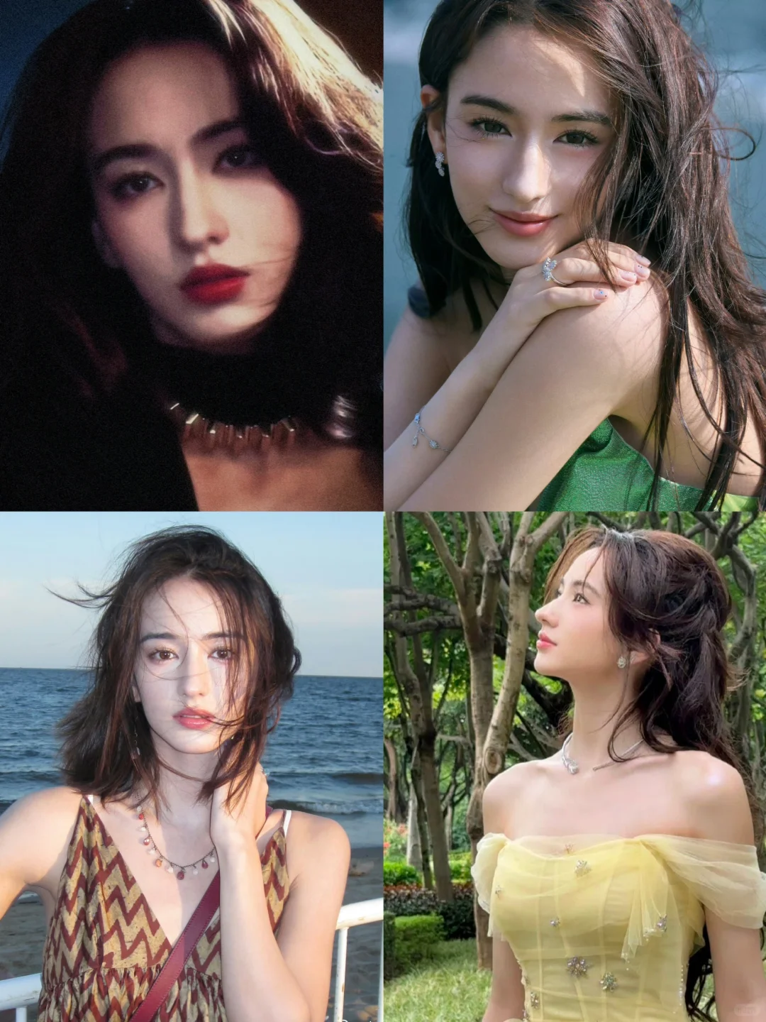 李菀妲 森林里的绿色小精灵，挺像张柏芝的