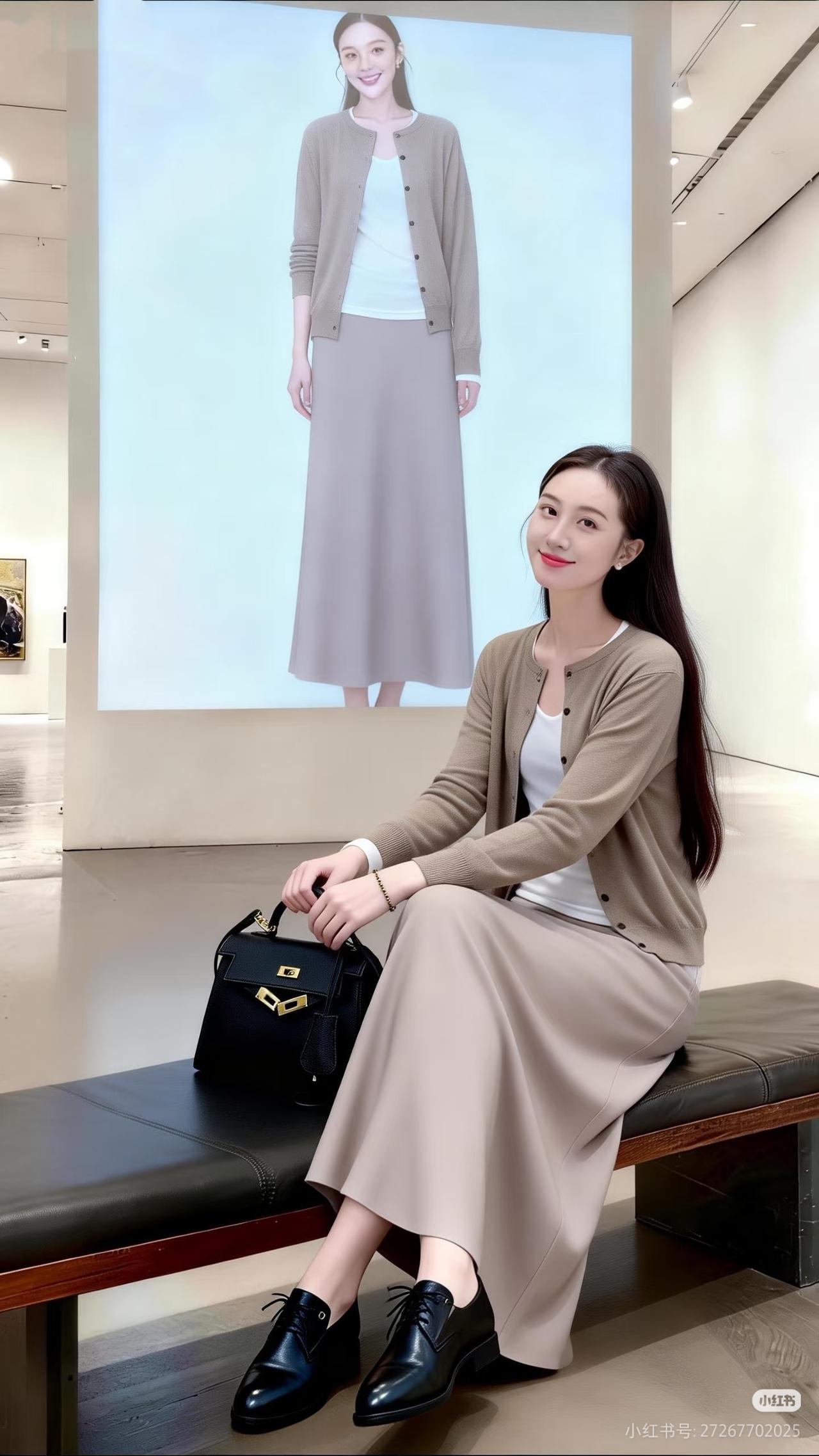 轻纱拂面，风姿绰约。