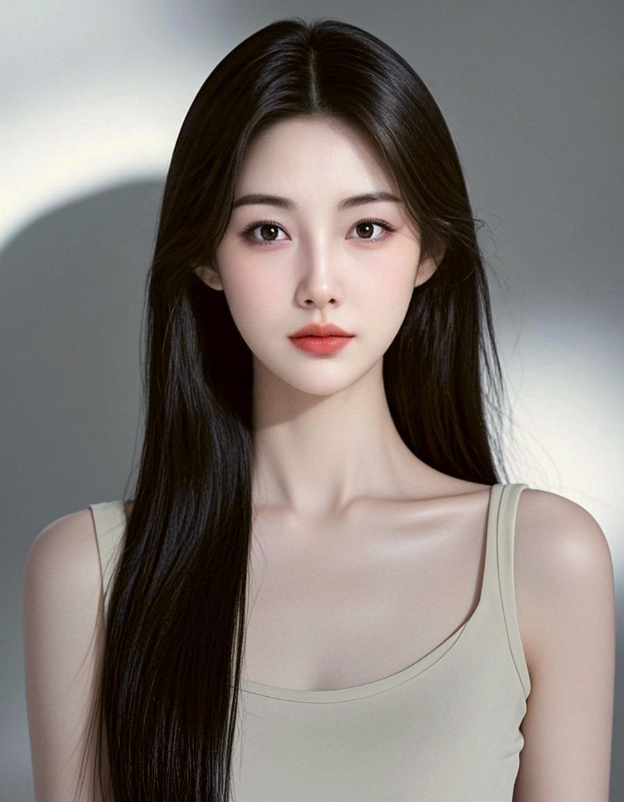AI纯美侧颜人像