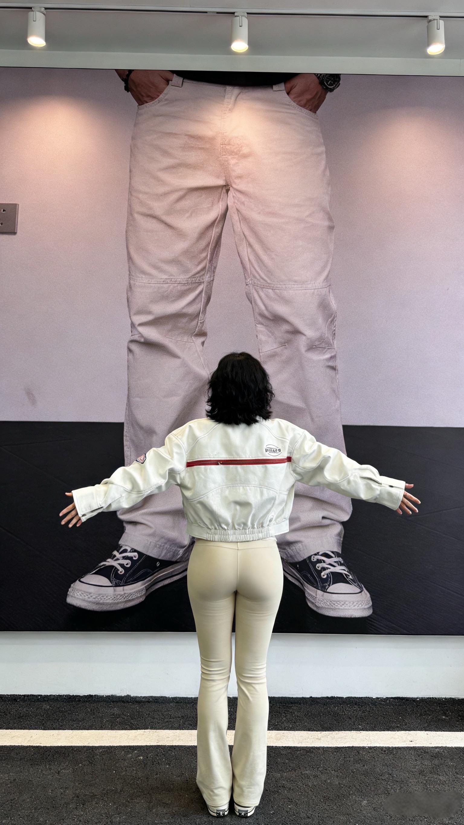 弯刀立裁拼接工装裤四季机能风可调节直筒裤简约透气休闲长裤