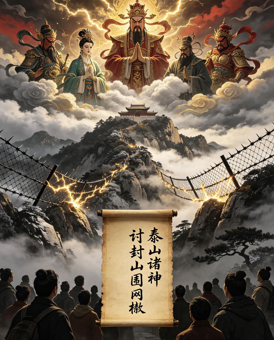 泰山诸神讨封山围网逐利奸商檄文
盖五岳之尊，莫高于岱宗；千秋灵脉，独钟于泰山。自