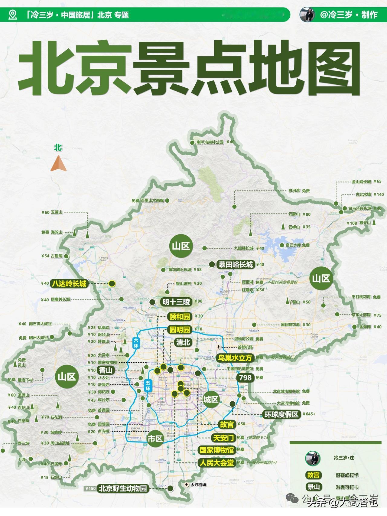 北京旅游地图十八张，出行指南全攻略。