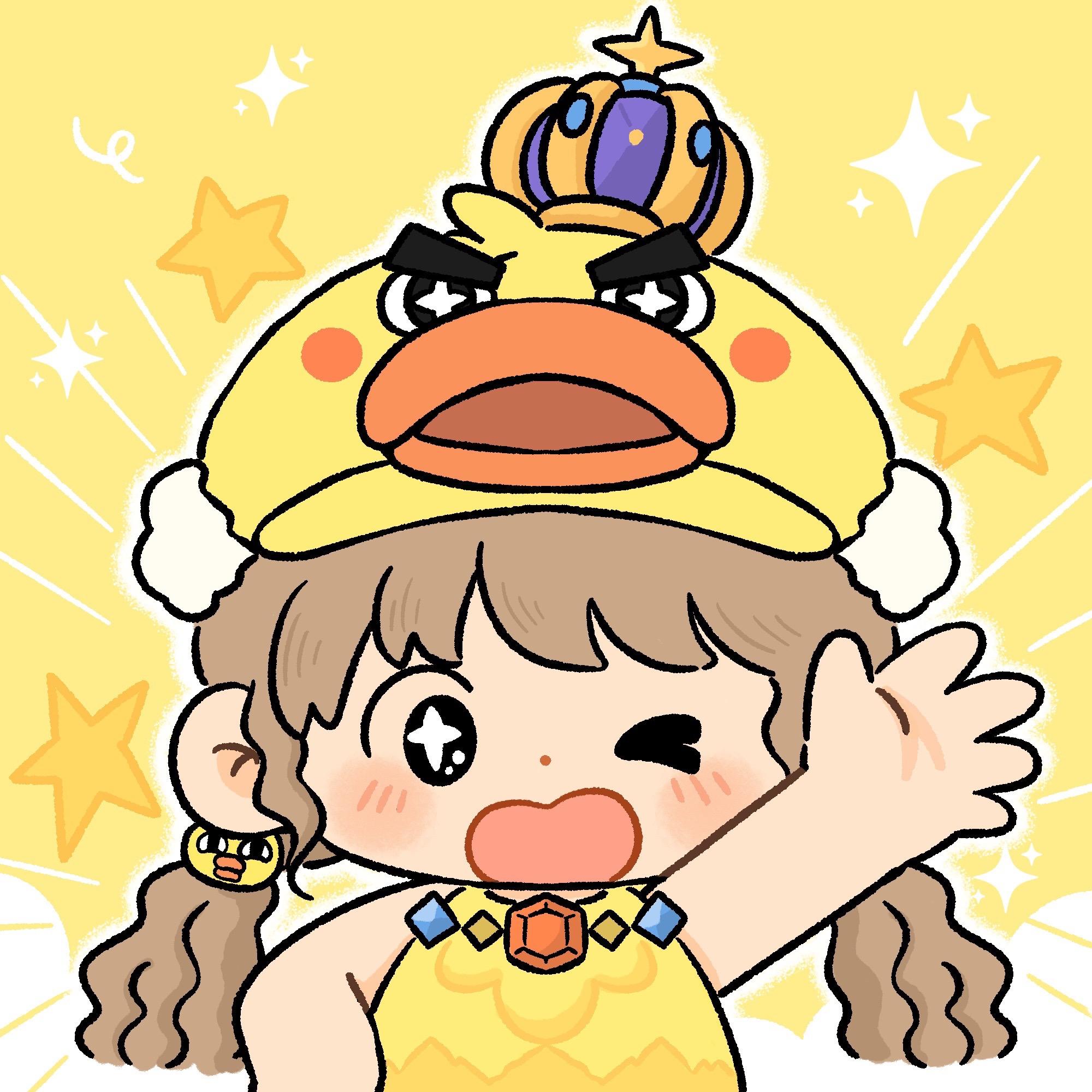 情侣头像 | 鸭吉吉国王来啦！今天是鸭吉吉国王变装～嘿嘿