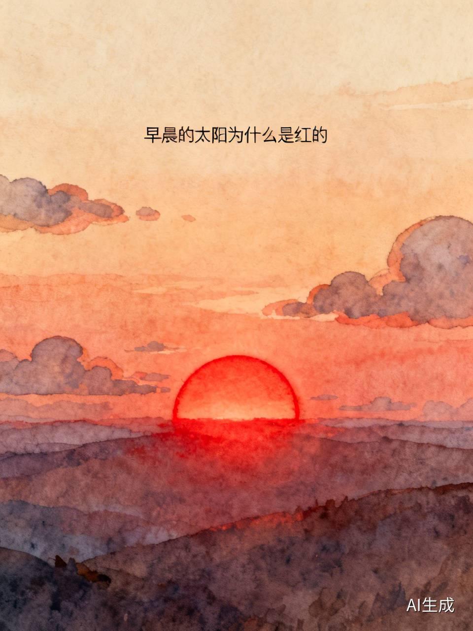 早晨的太阳红彤彤的，看着就觉得温暖。其实这和光的散射有关。太阳光里有红、橙、黄、
